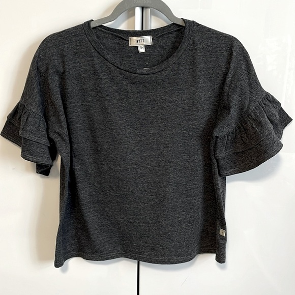 NYTT Cotton T-Shirt Frill Arm NWOT, Size M - Picture 1 of 8